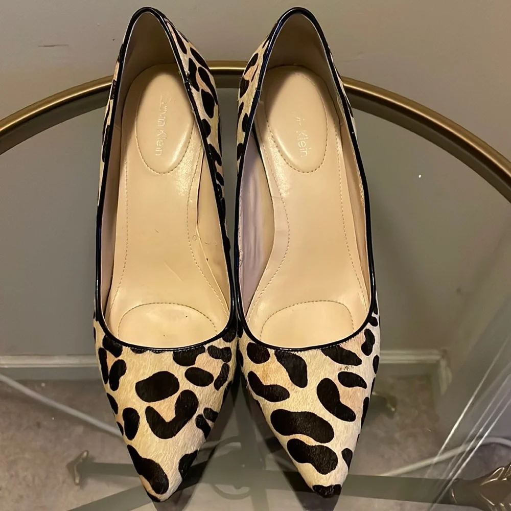 Calvin Klein Leopard Heels 8.5 - Picture 1 of 4